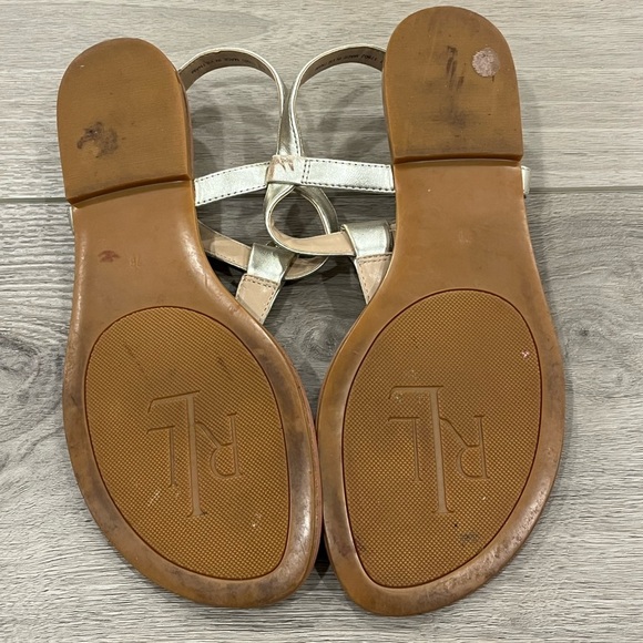 Ralph Lauren Gold and Brown Sandals - Picture 4 of 4